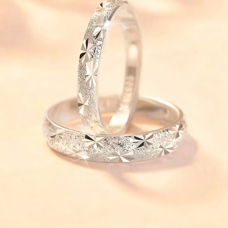 Star ring for couples, geometric design