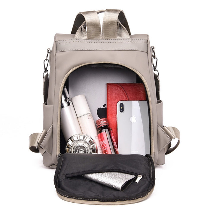 Nylon backpack for women, compact, leisure