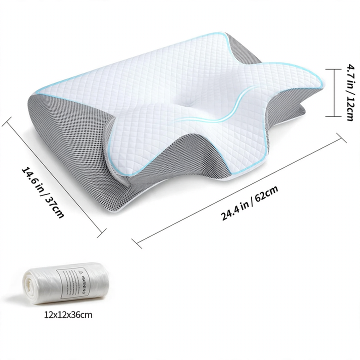 Memory foam neck pillow, butterfly shape