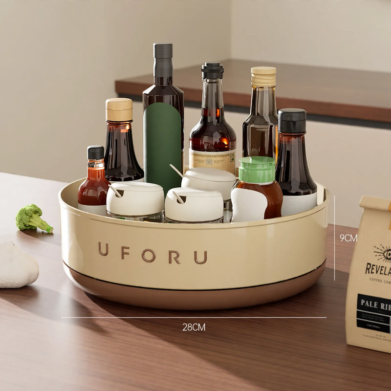 Rotatable spice rack in vintage style
