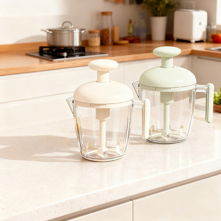 Compressed air mixing cup for whipping and mixing