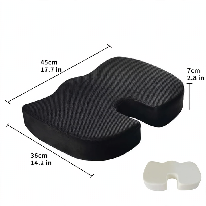 Gel seat cushion with memory foam, 45×36×7 cm