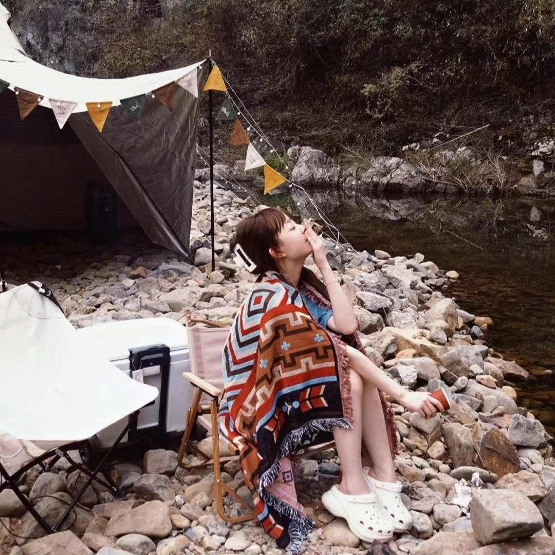 Picnic blanket with Bohemian pattern, various sizes