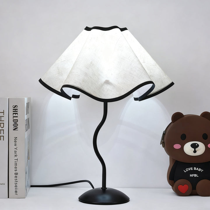 LED table lamp with flower design and touch control