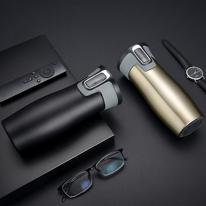 Double-walled stainless steel insulated mug