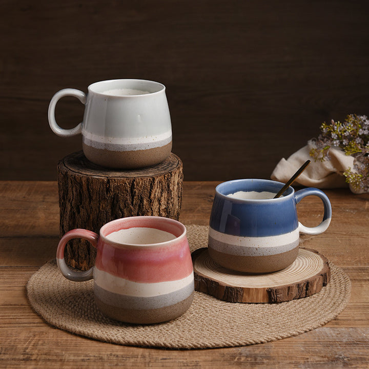 Coffee cup set, 4 pieces, 450 ml, ceramic