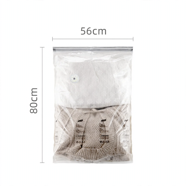 Vacuum compression bags for textiles and bedding