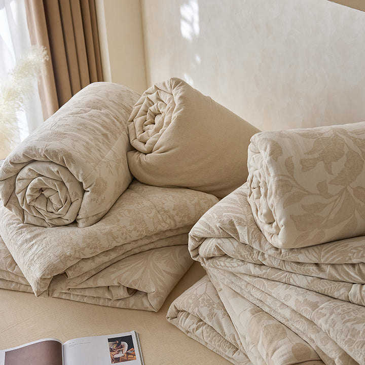 Duvet, cotton, soy fiber filling, year-round