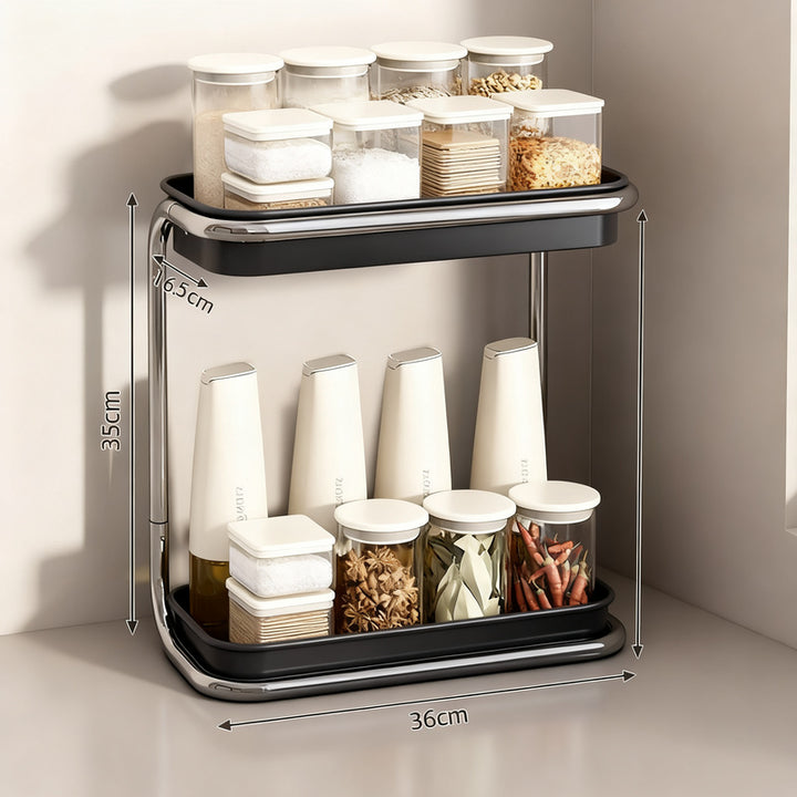 Multi-tiered spice rack for the countertop