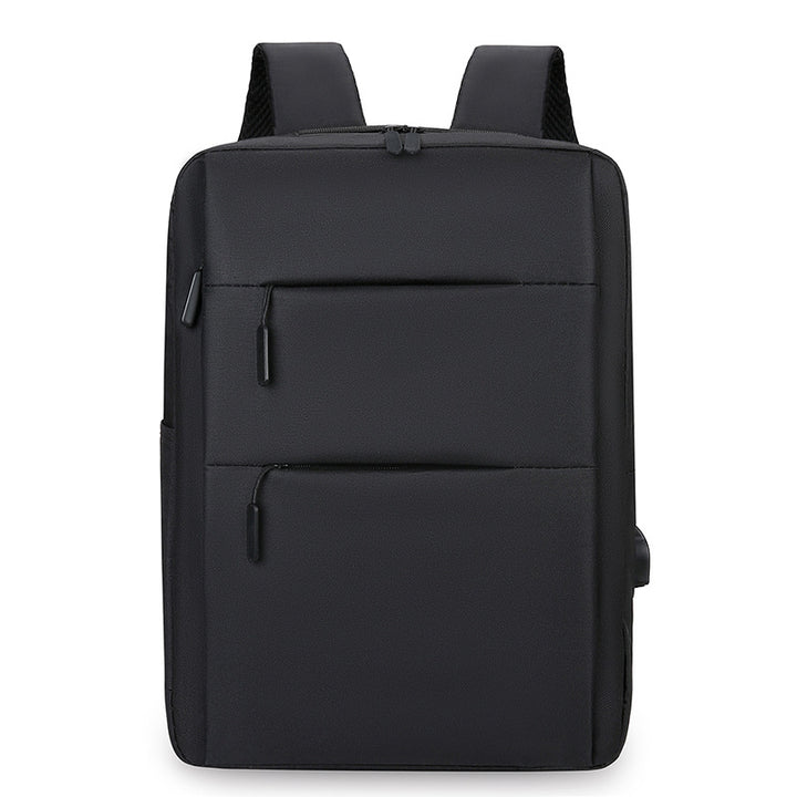 Expandable canvas backpack with USB, up to 20 L, 16 inch