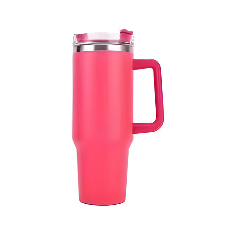 Insulated cup 40oz with straw and handle