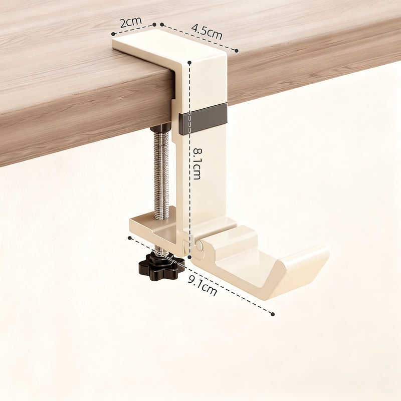 Adjustable table backpack hook made of aluminum