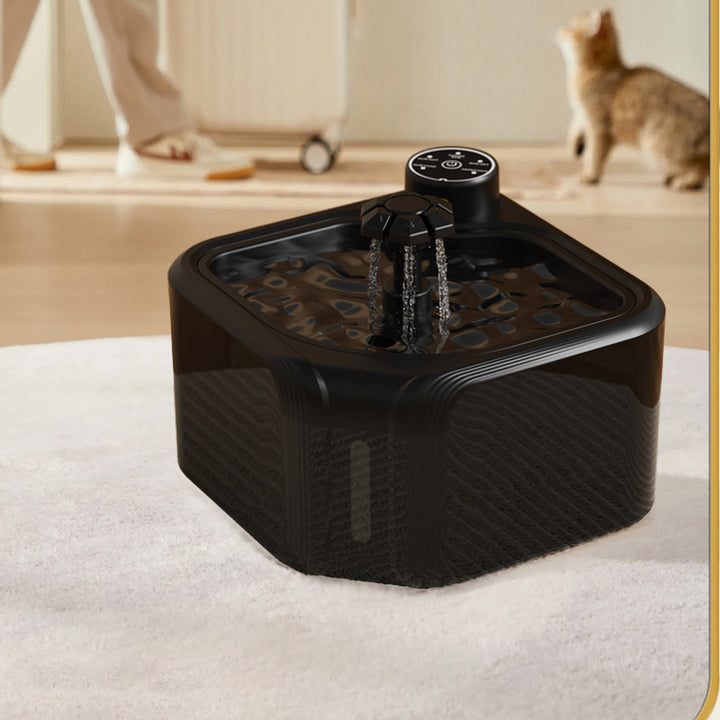 Automatic pet drinking fountain made of stainless steel