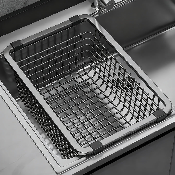 Stainless Steel Draining Basket for the Sink, Hanging