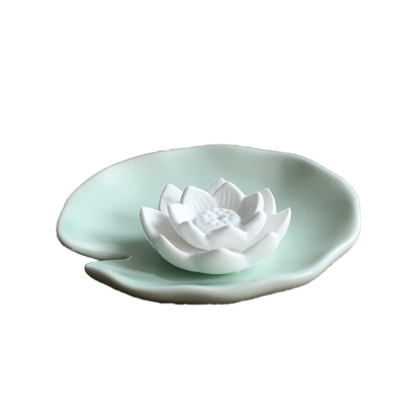 Incense Stick Holder Lotus Flower, Ceramic