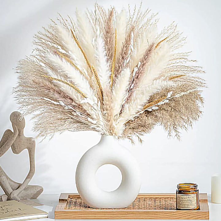 Dried flower bouquet, pampas and natural materials