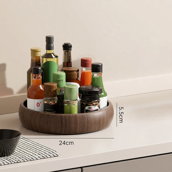 Rotatable plastic spice rack for the kitchen