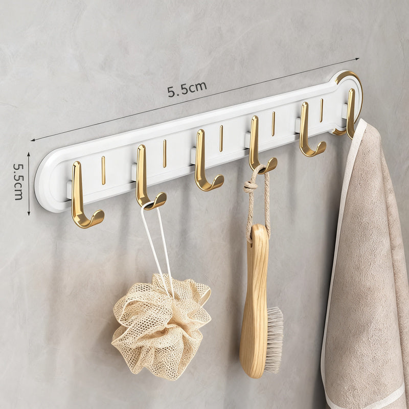 Self-adhesive wall hooks, 6-piece strip