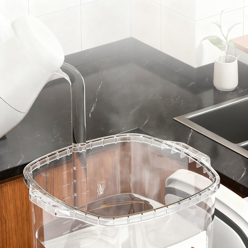 Plastic storage container, square, airtight