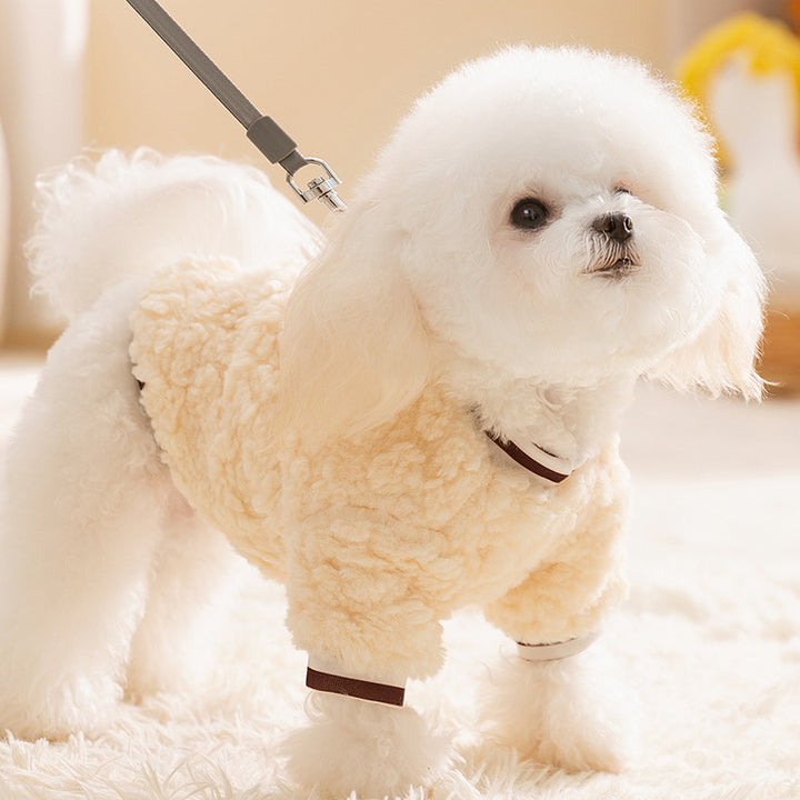 Fleece clothing for dogs and cats, two legs, winter