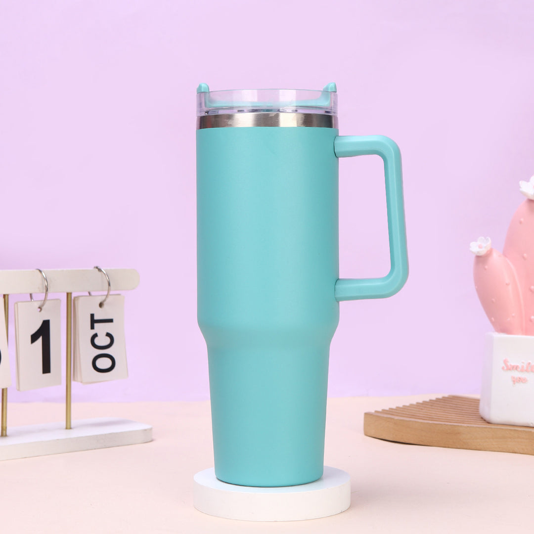 Insulated cup 40oz with straw and handle