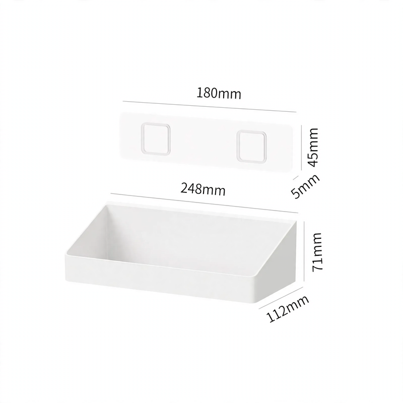 Wall-mounted spice rack without drilling