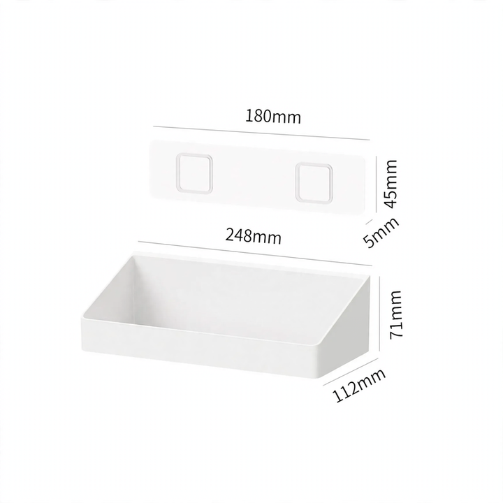 Wall-mounted spice rack without drilling