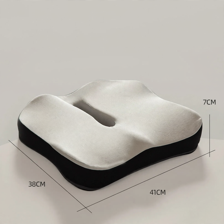 Ergonomic seat cushion made of memory foam, 41×38 cm