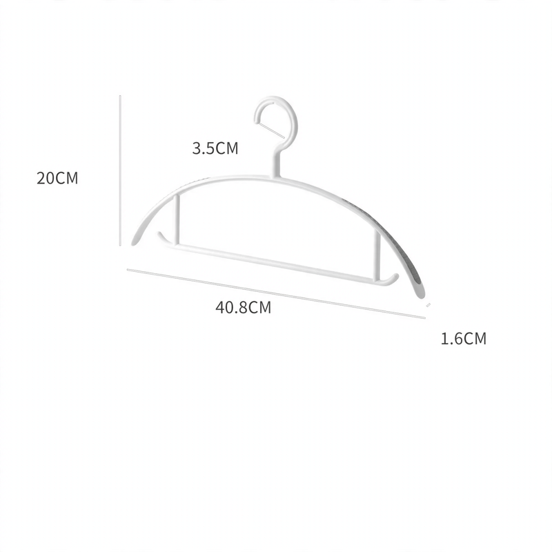 Plastic hangers, non-slip, shoulder-friendly