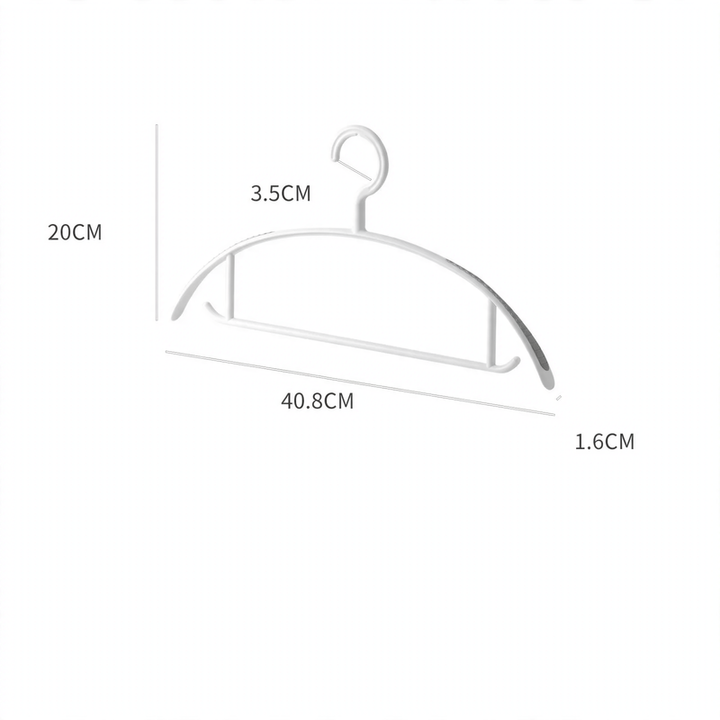 Plastic hangers, non-slip, shoulder-friendly