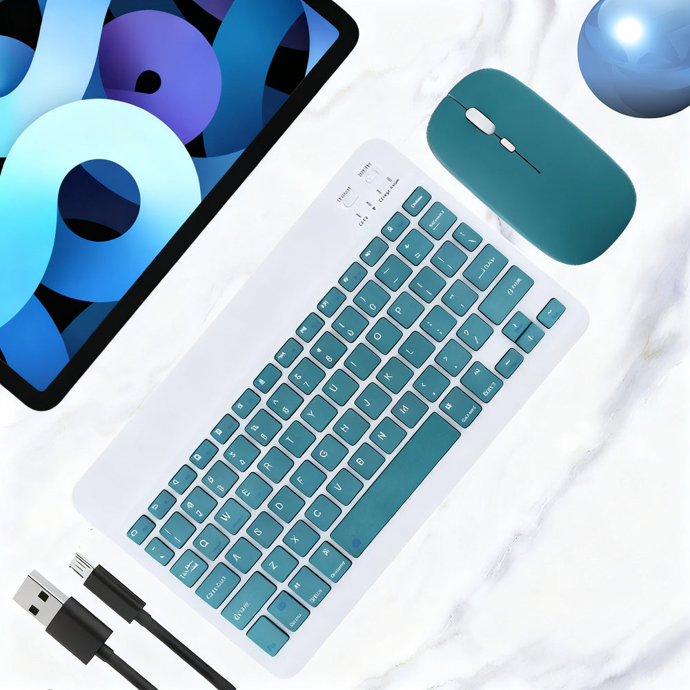 Bluetooth keyboard with mouse for tablets and laptops