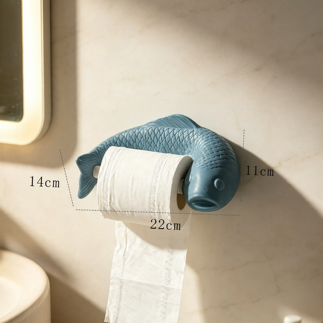 Carp-Paper Holder, wall-mounted, multicolored