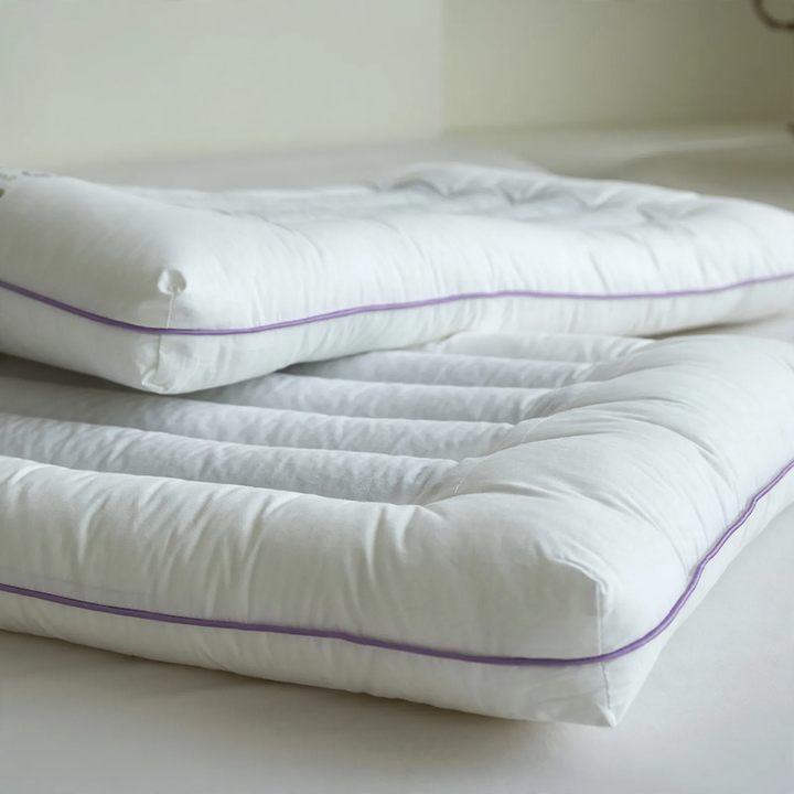 Down pillow with cotton cover, 48×74 cm