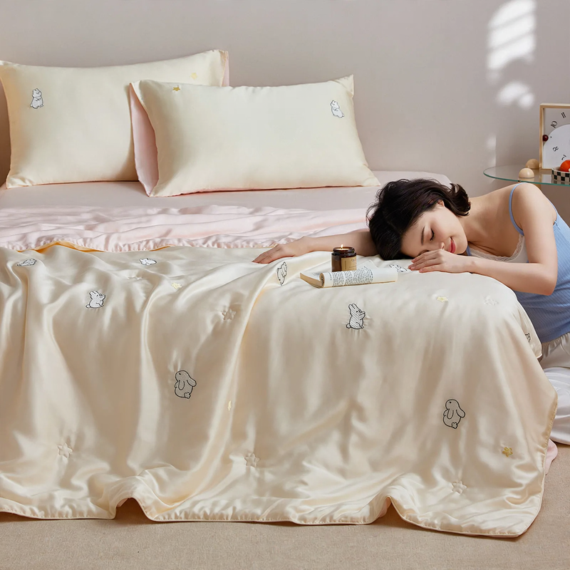 Children's summer bedding set made of lyocell with embroidery