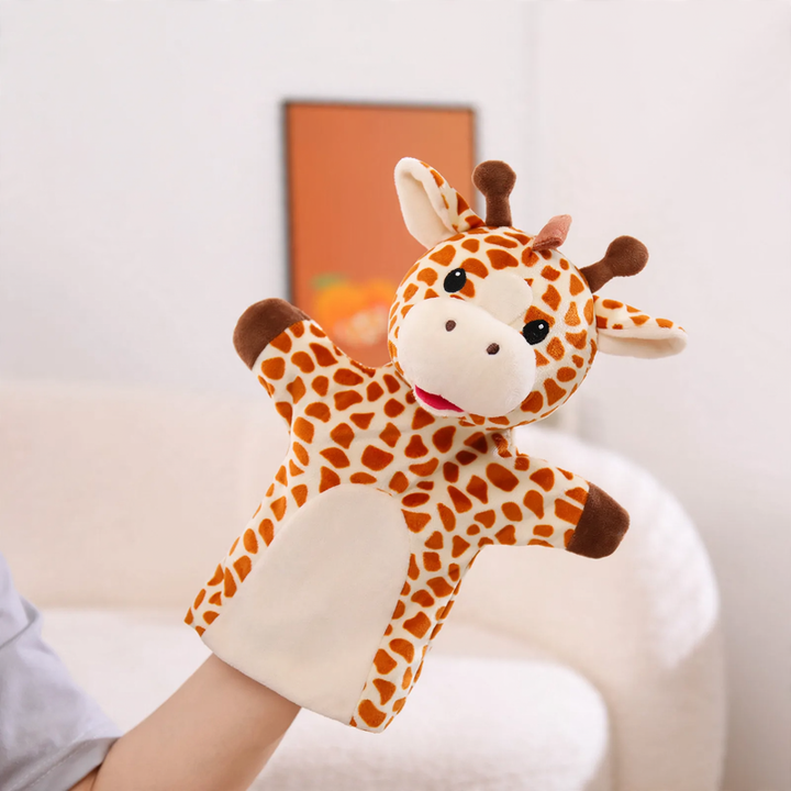 Animal hand puppet made of plush