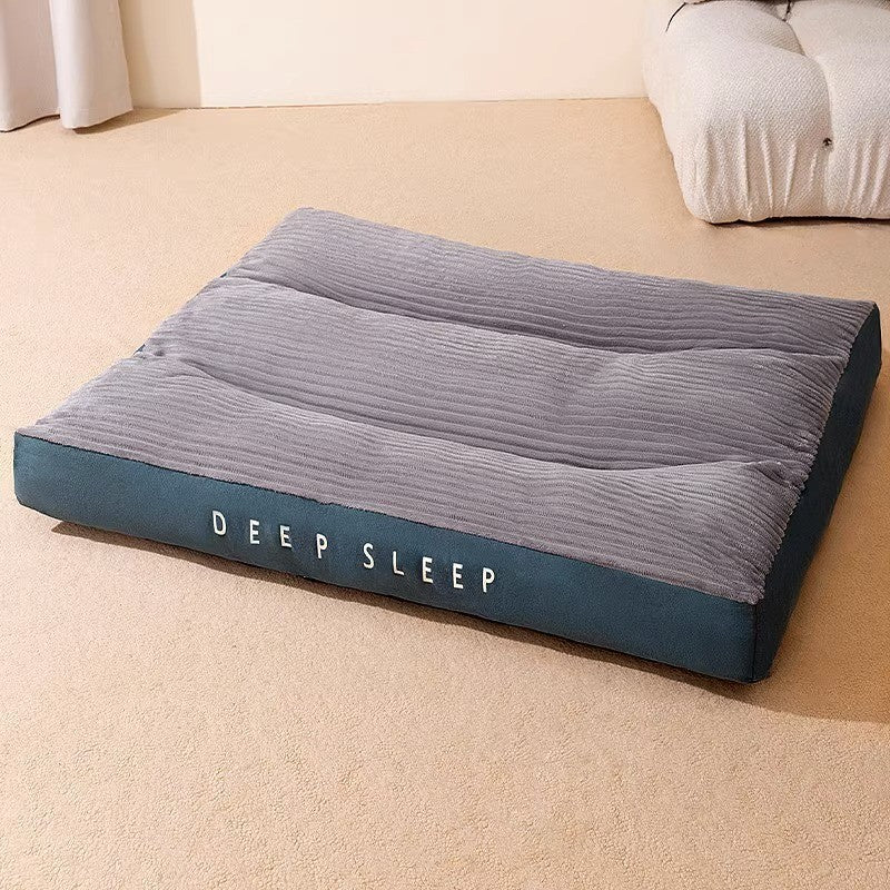 Pet cuddly bed with removable cover