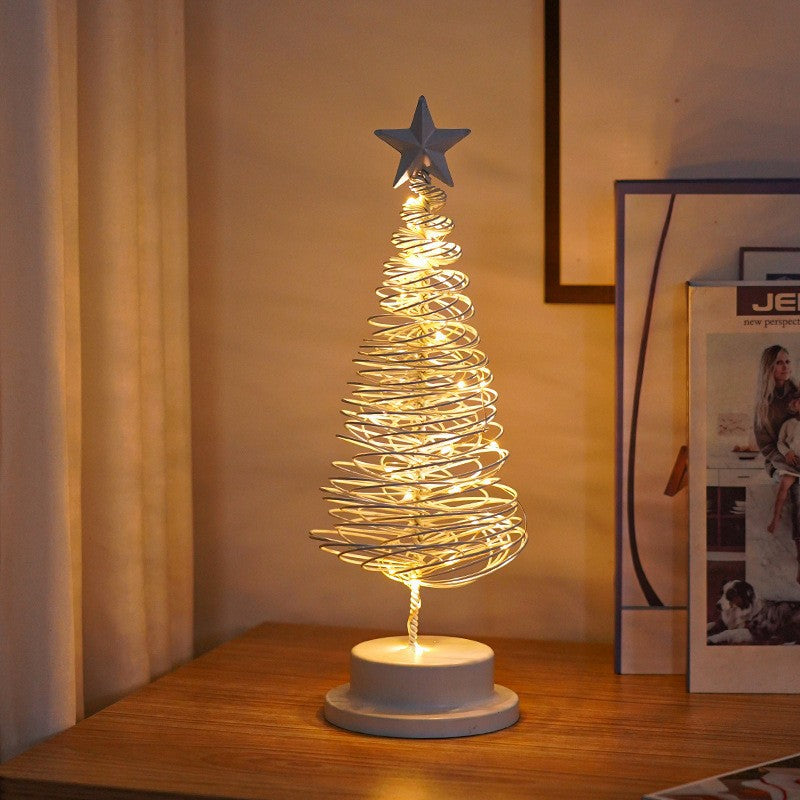 LED Crystal Tree Light with Metal Base, USB and Battery