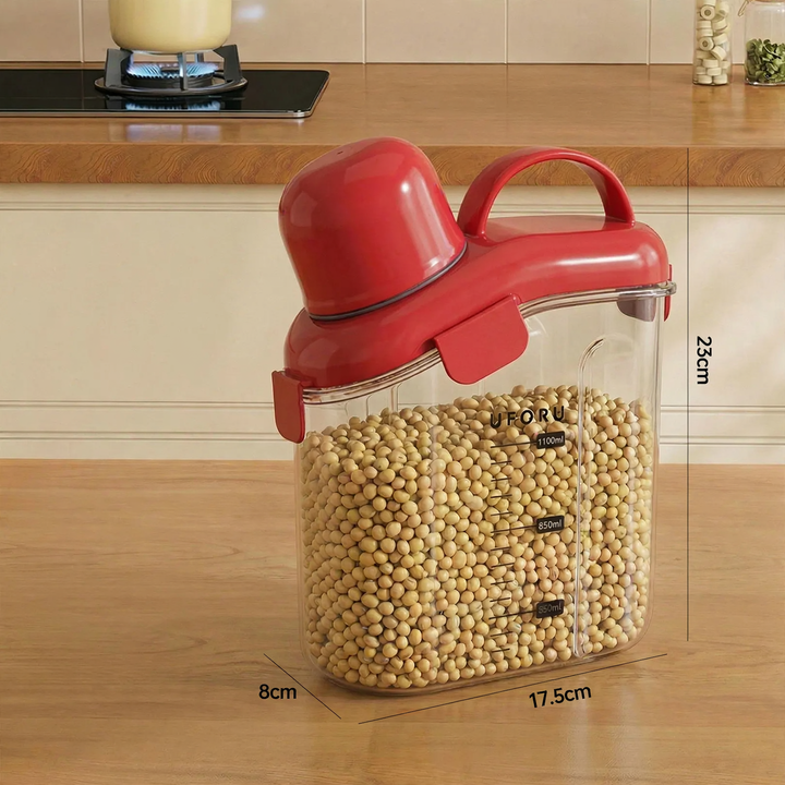 Portable storage container with lid, 2–3 liters, plastic