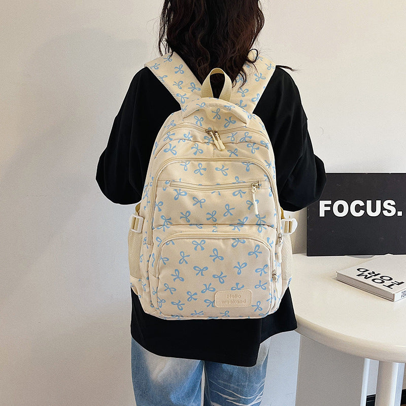 Nylon backpack, large capacity, modern design