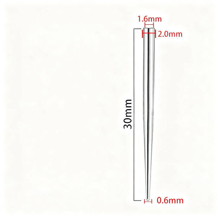 Titan-Piercing rod, flat base, internal thread
