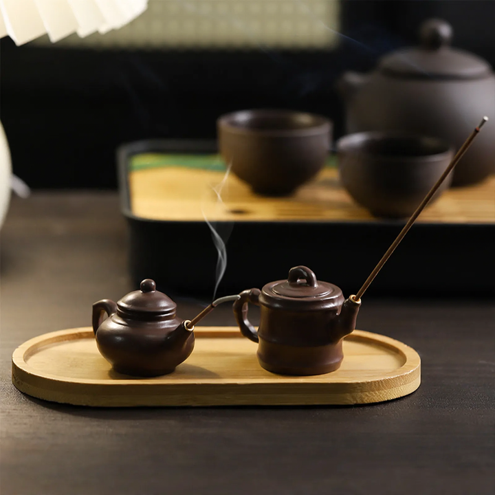 Teekanne incense stick holder made of resin