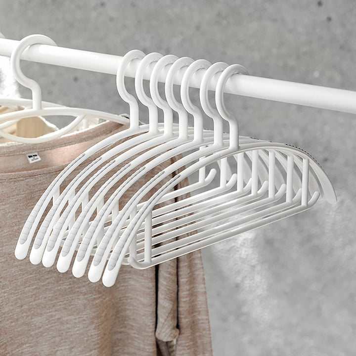 Plastic hangers, non-slip, shoulder-friendly