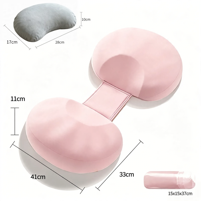 Side sleeper pillow made of memory foam for pregnant women