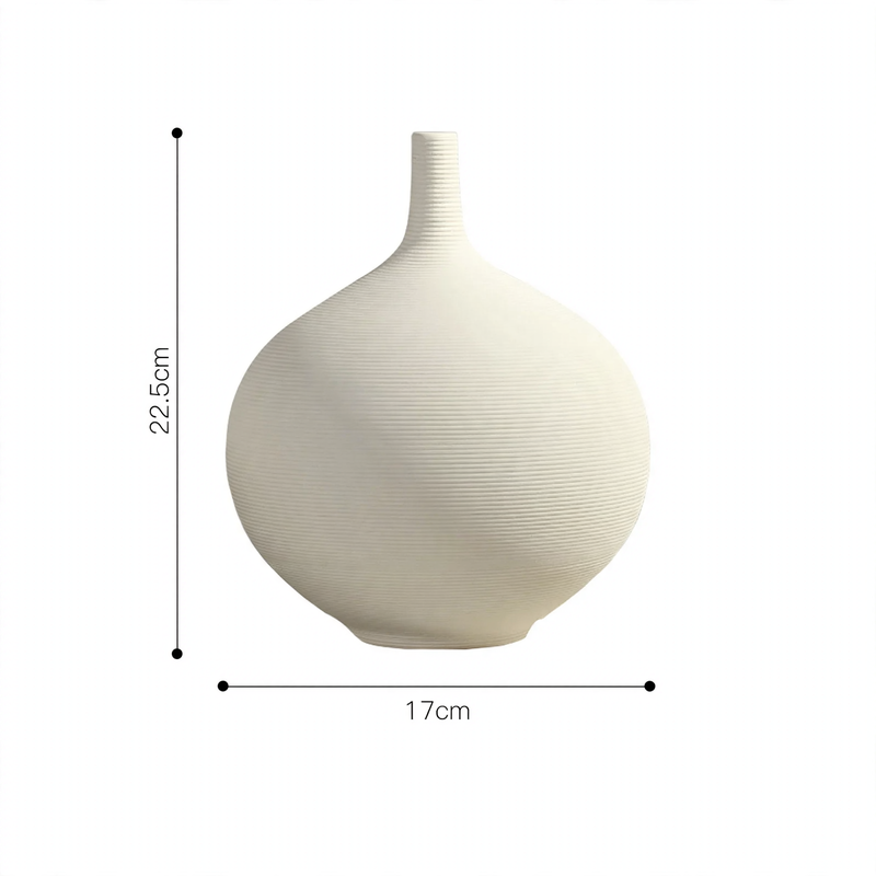 Ceramic flower vase, modern, white