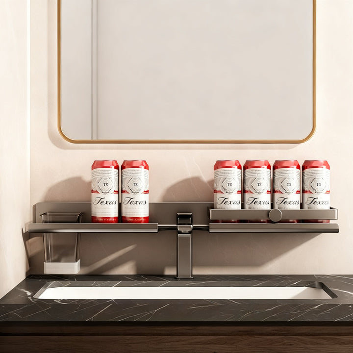 Wall shelf for sink made of aluminum