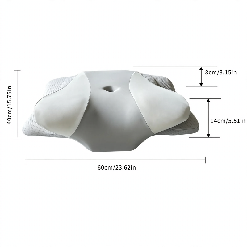 Neck support pillow made of memory foam, butterfly shape