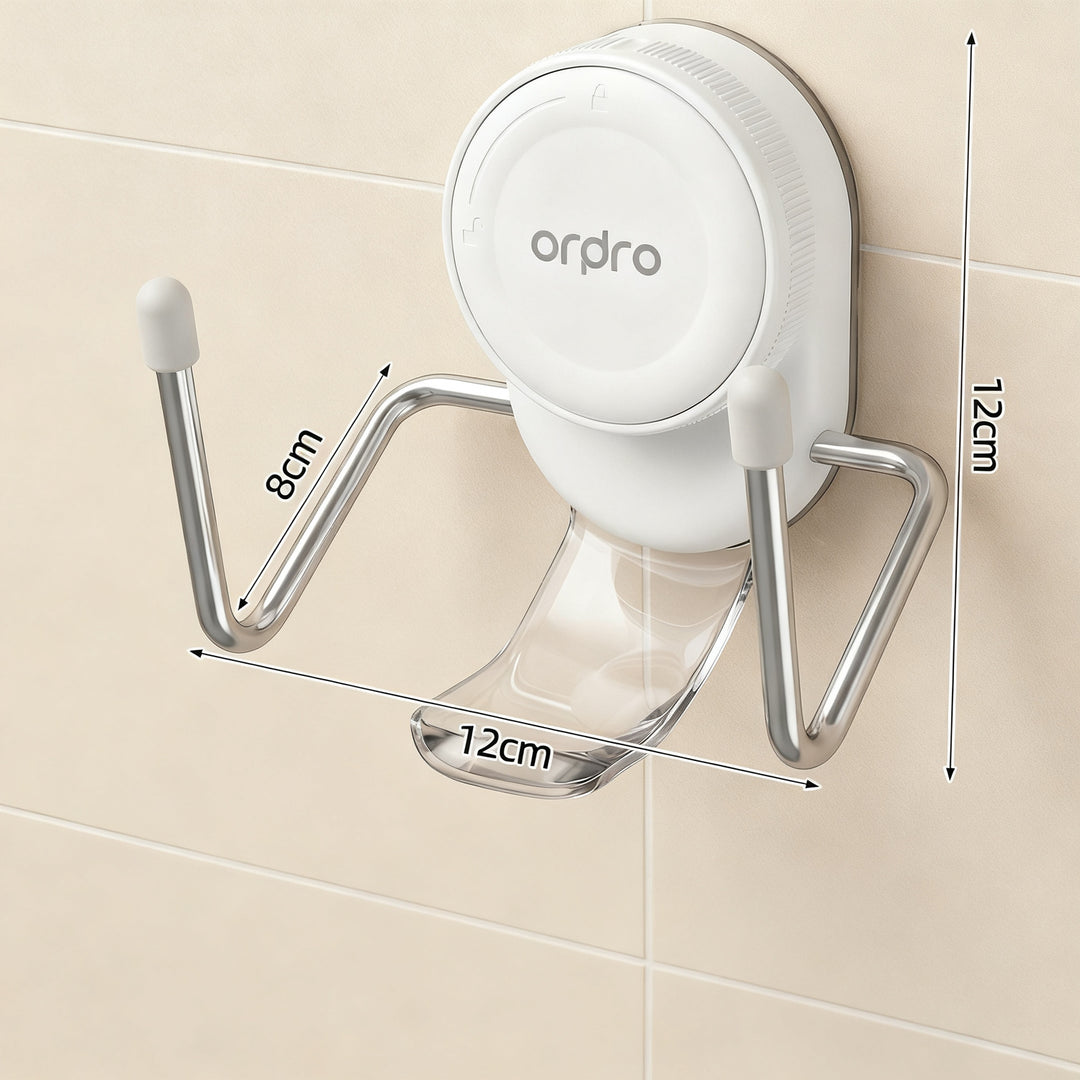 Wall-mounted pot lid and cutting board holder with suction cup