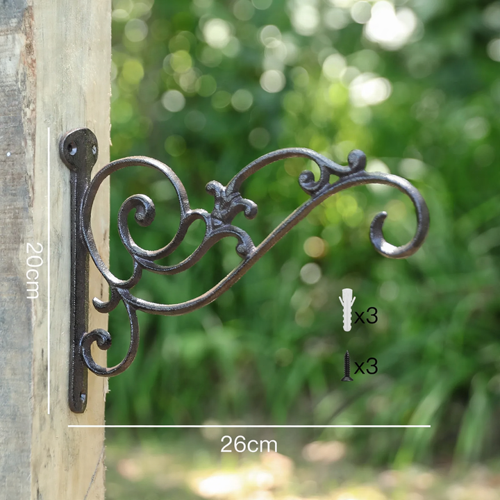Cast iron wall hook with bird motif