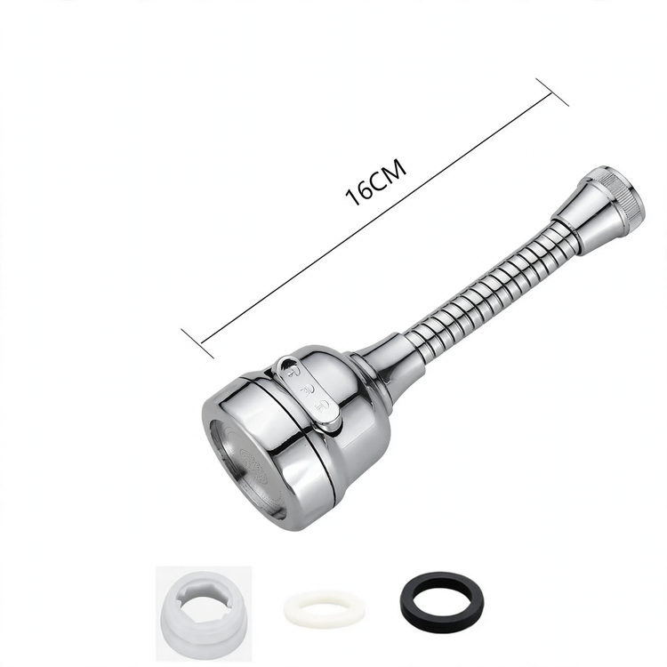 kitchen faucet attachment, extendable, with splash guard