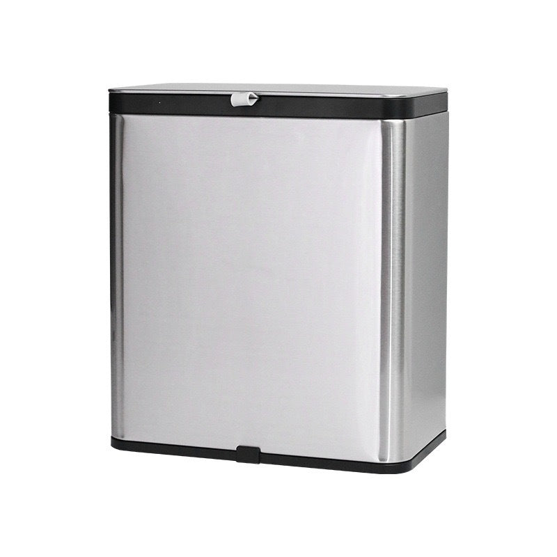 Stainless steel waste container, cylindrical